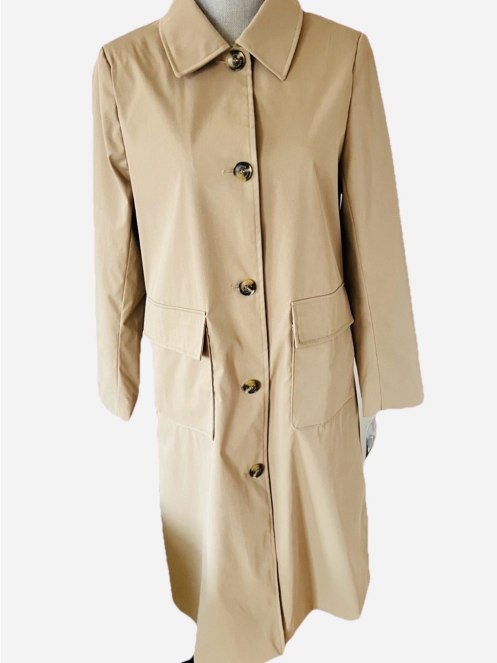 Ralph Lauren Trench Coat Jacket Womens Size M Color Sand - Retail $200 - Picture 8 of 10